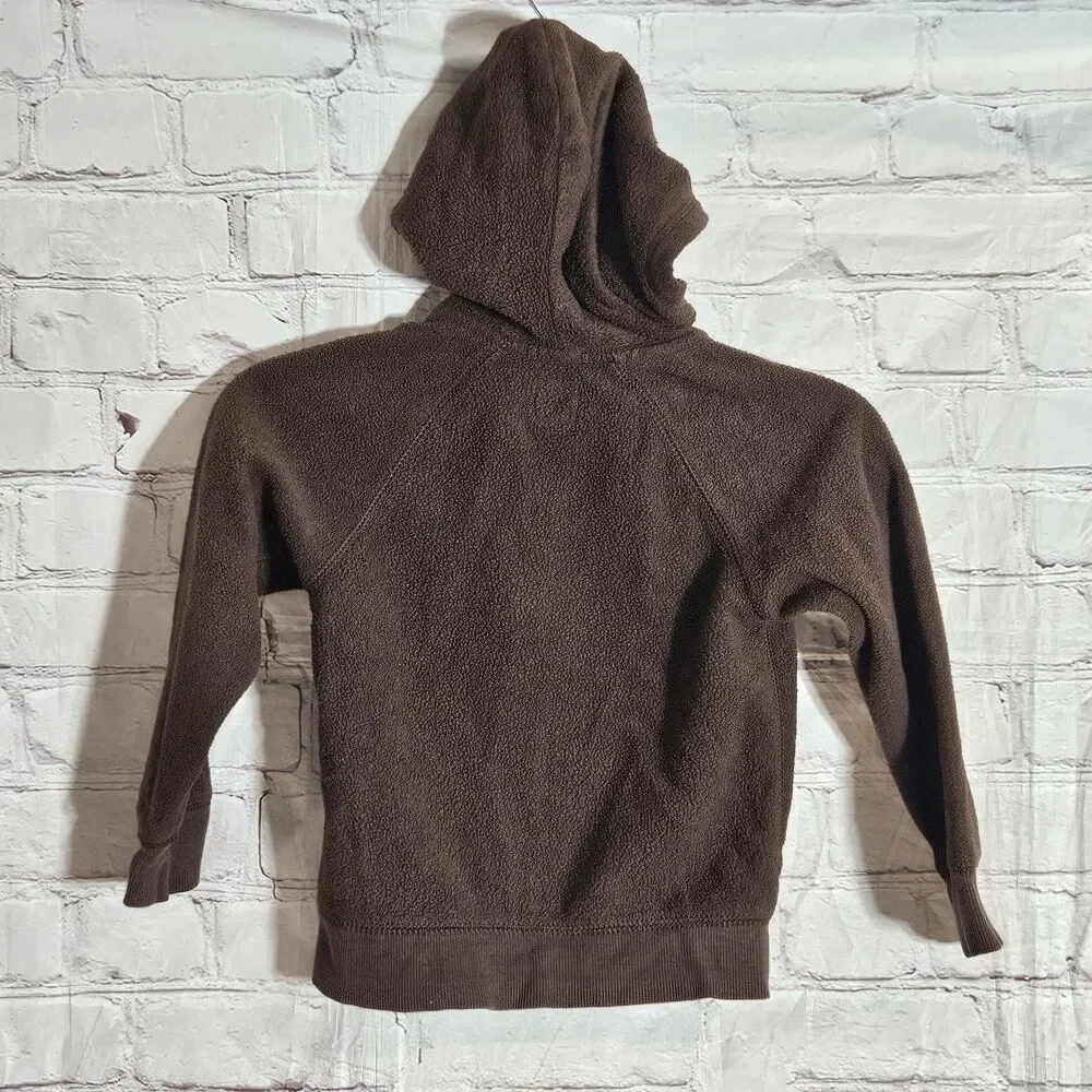 Baby Gap Vintage Y2K Fleece Zip Up Hoodie Jacket Brown Pink Toddler 4T 4 Years
